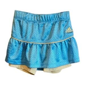 Adidas Skort Athletic Workout Running Blue Yellow Toddler Girl's Size 4T